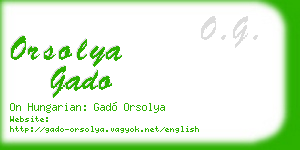 orsolya gado business card